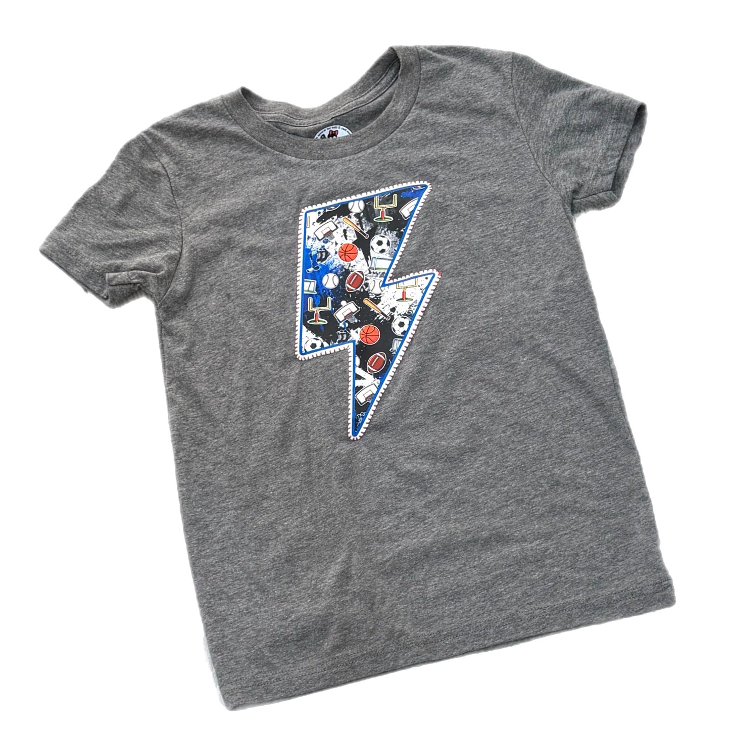 Sports Star & Bolt Stitched Tee