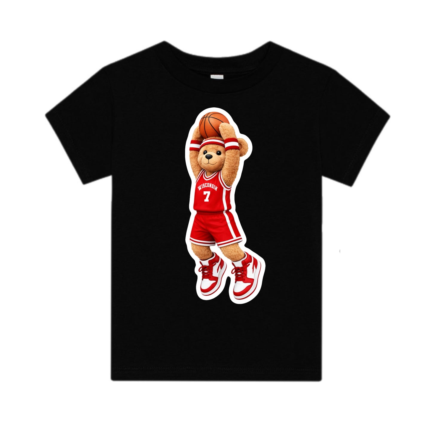 Wisconsin basketball bear tee