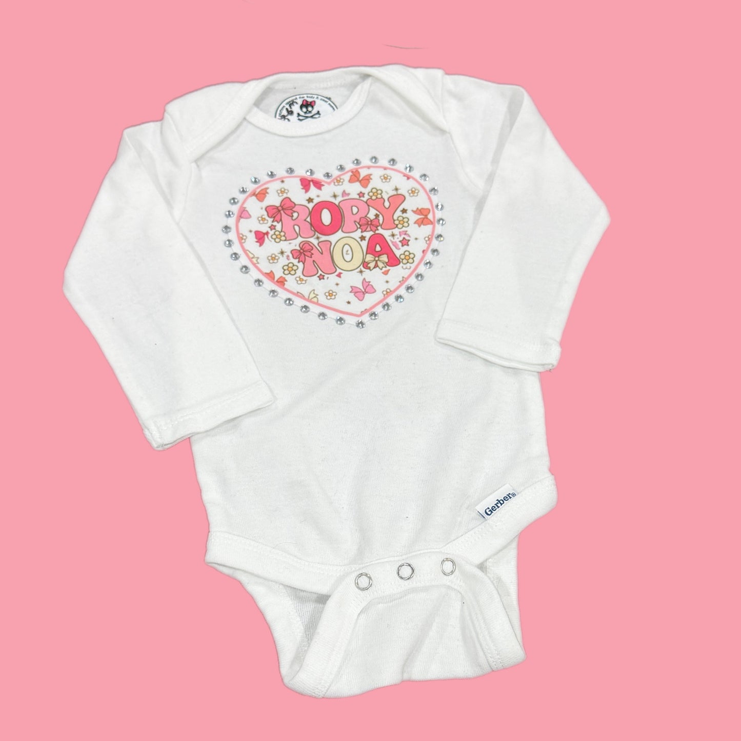 Floral & Bow Burp Bodysuit