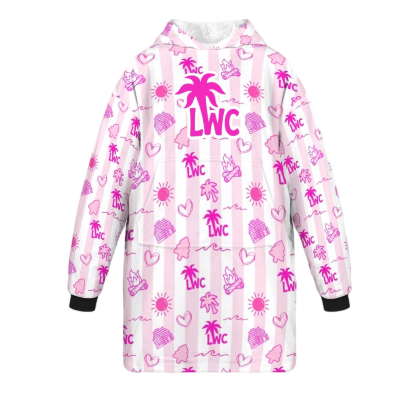 LWC "Pink Palm" Blanket Hoodie