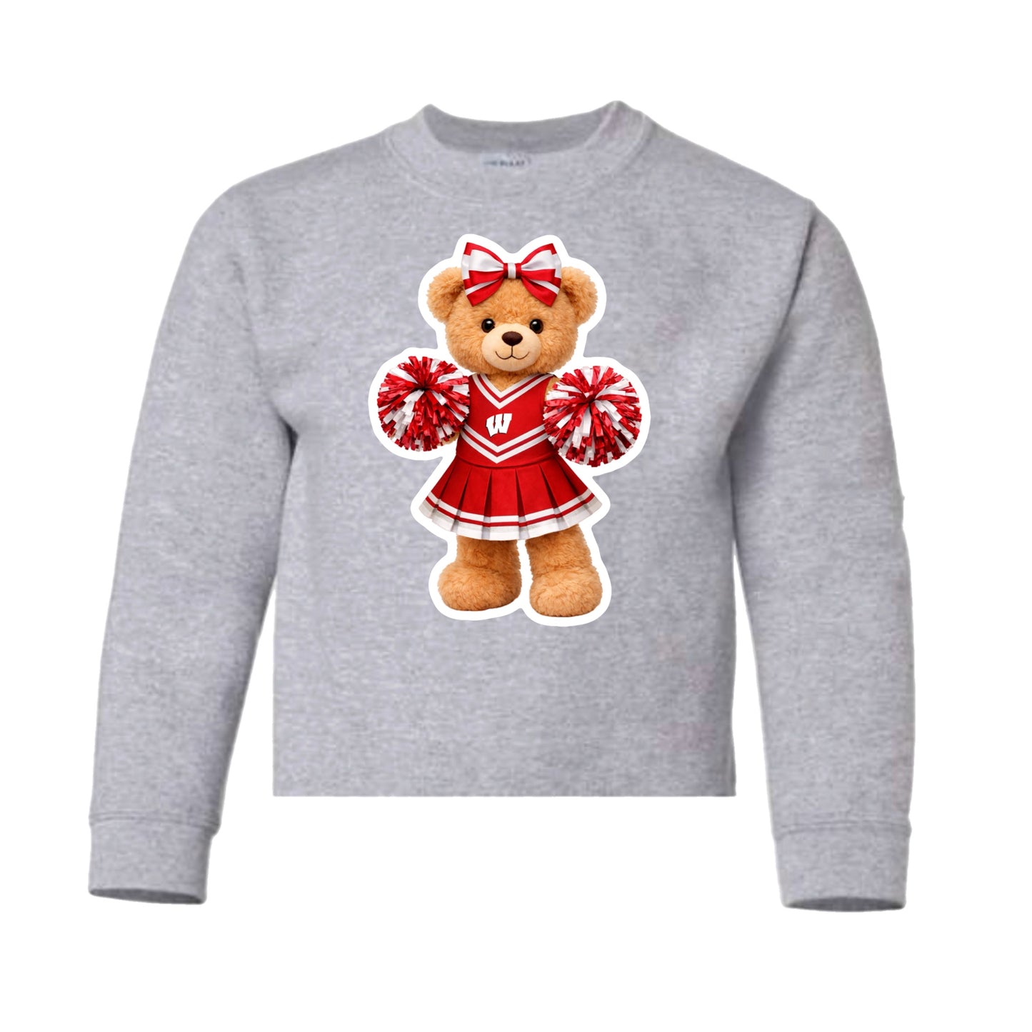 Wisconsin Cheerleader Bear Crewneck
