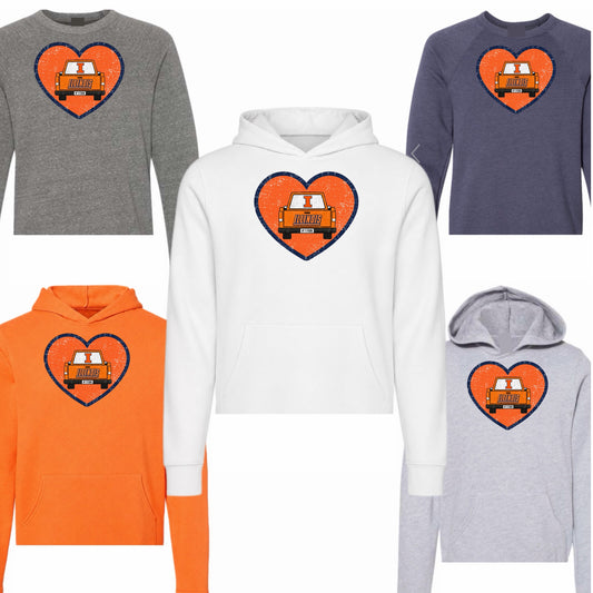Girls/women’s vintage heart truck logo sweatshirt