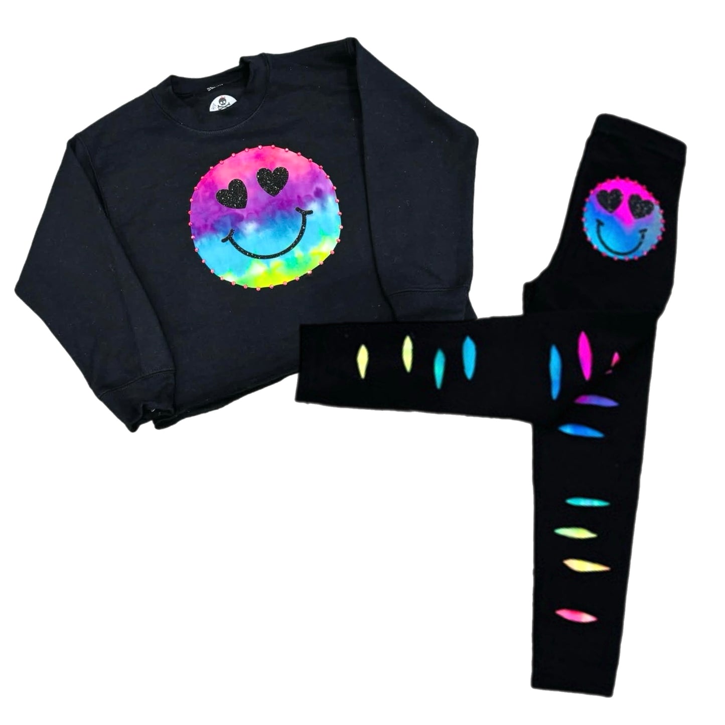 Rainbow tie dye Girls leggings