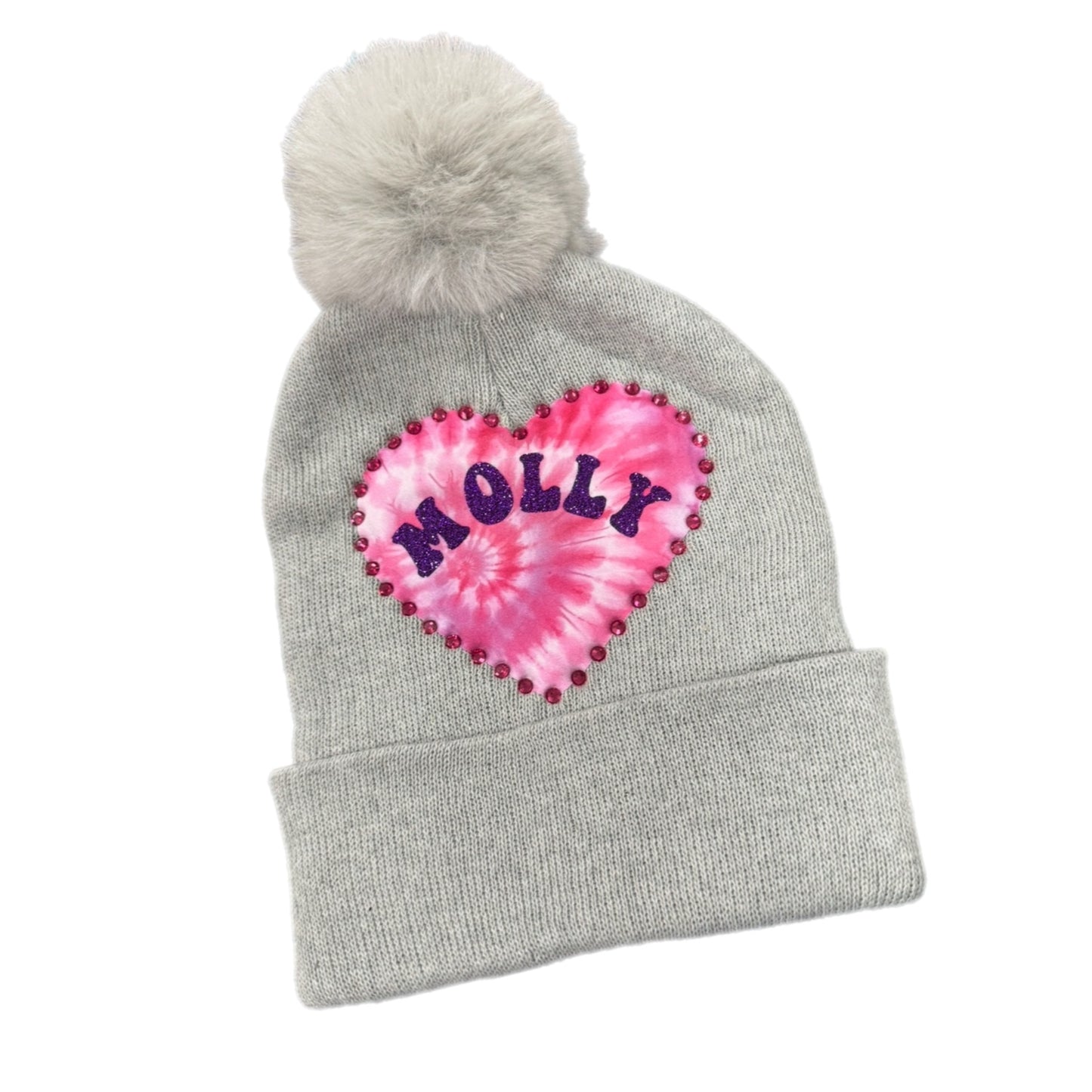 tie dye heart hat
