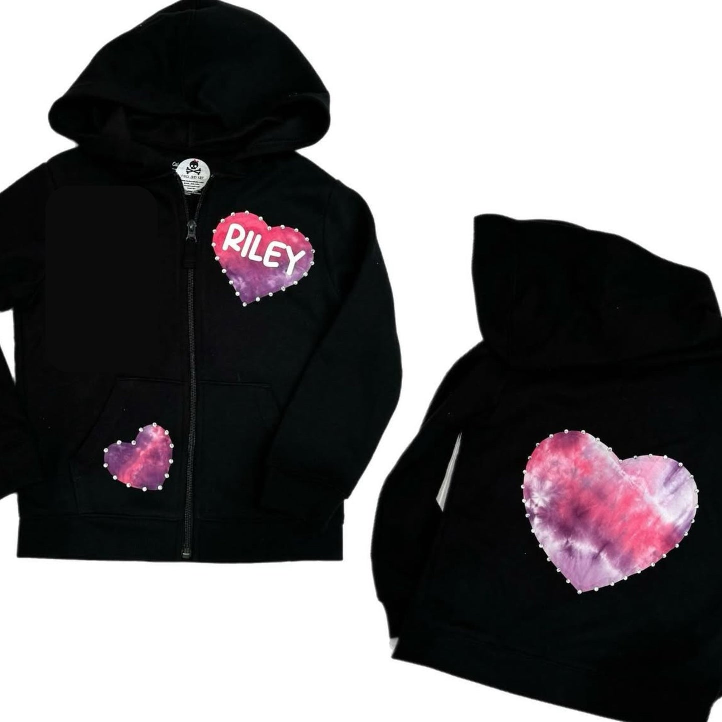 Heart zip hoodie