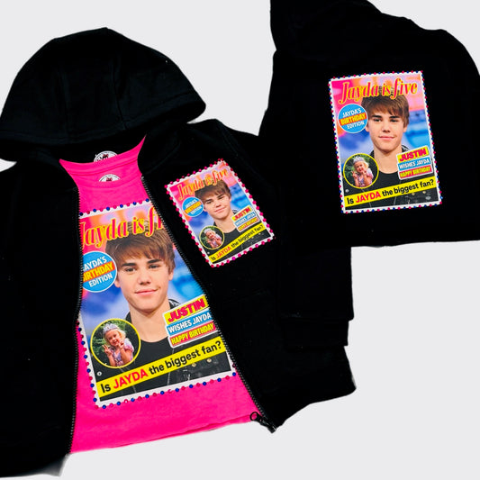 Justin Bieber Birthday Zip-Up