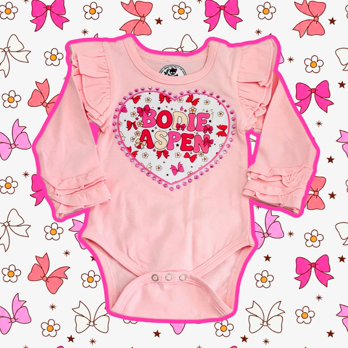 Floral & Bow Heart Bodysuit