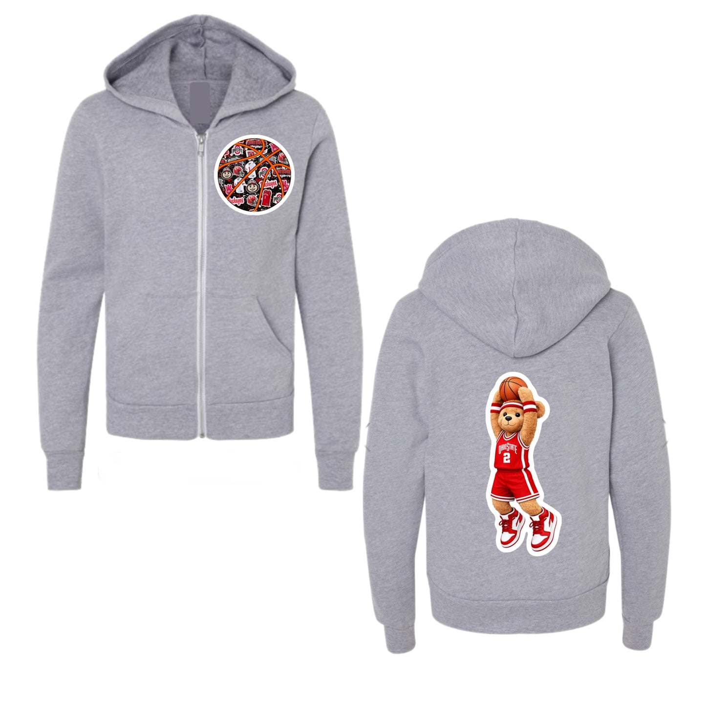 Ohio State basketball zip hoodie