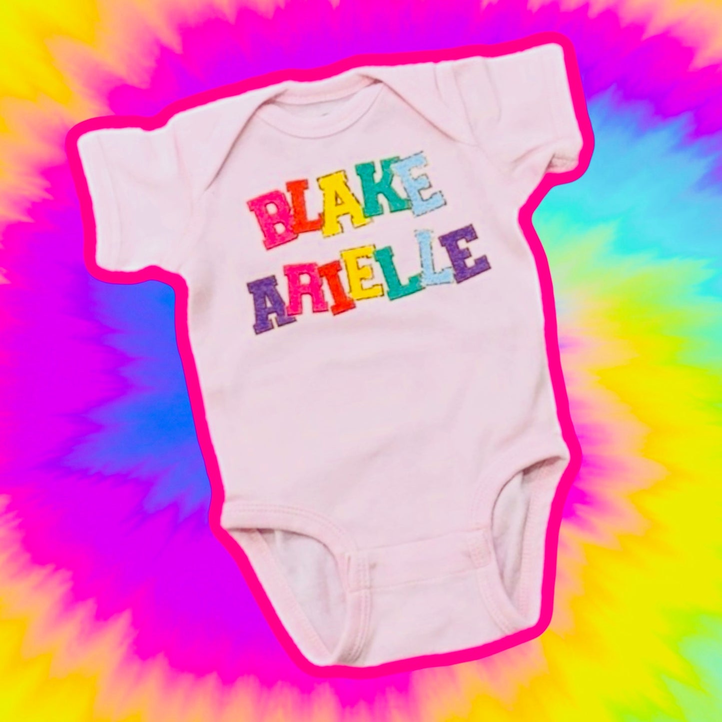 Rainbow Patched Onesie