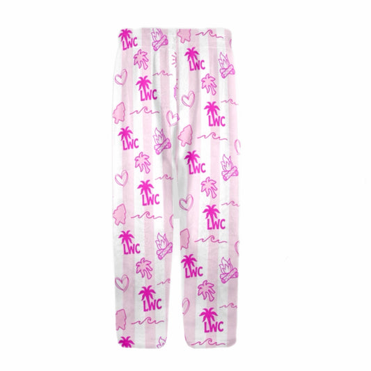 LWC Pink Palm Fleece Pants