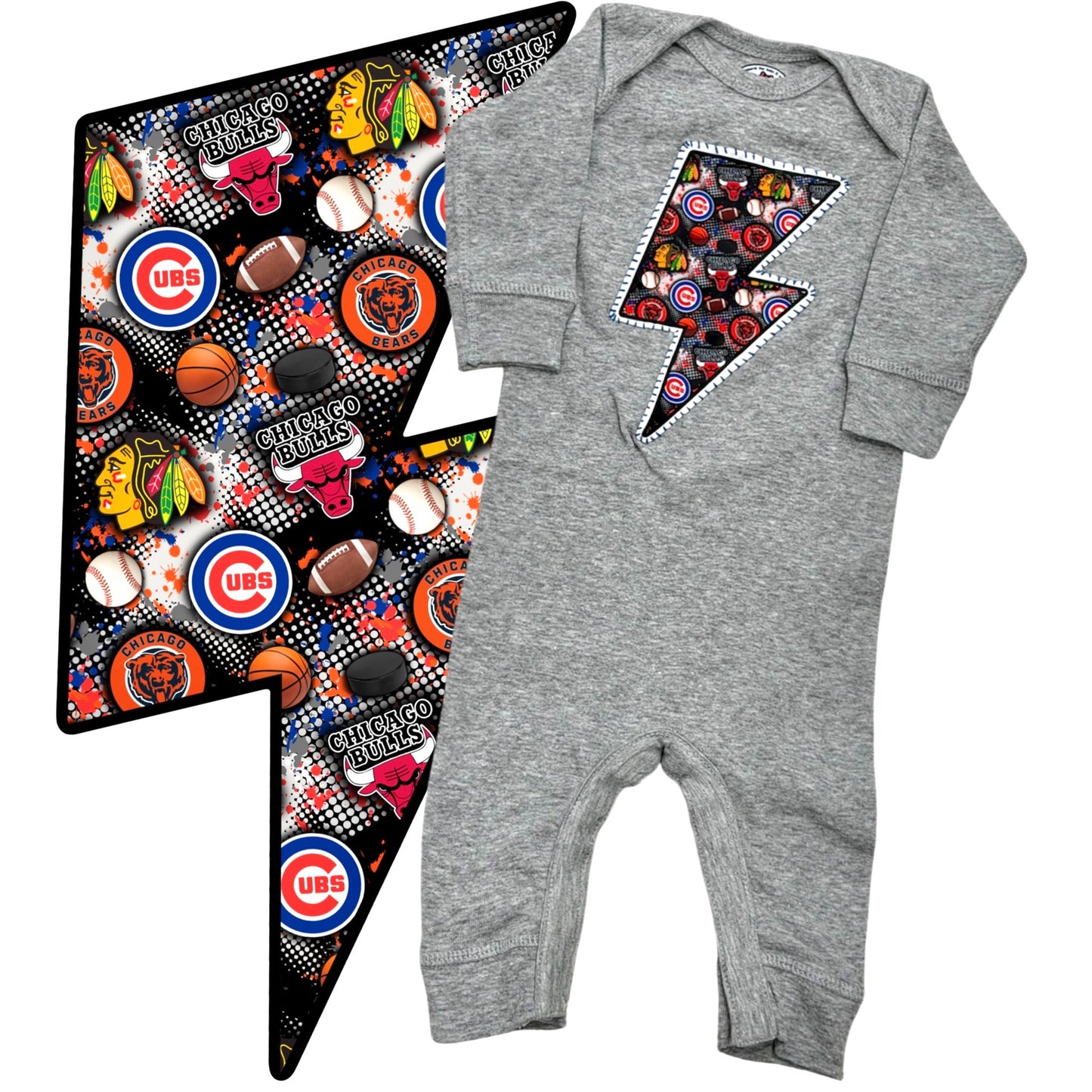 Chicago Sports Bolt Romper