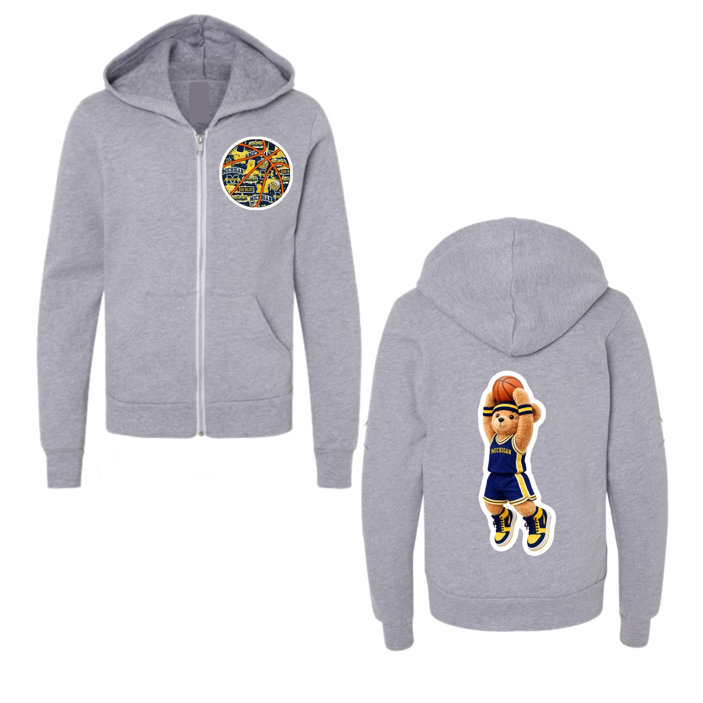 Michigan basketball zip hoodie