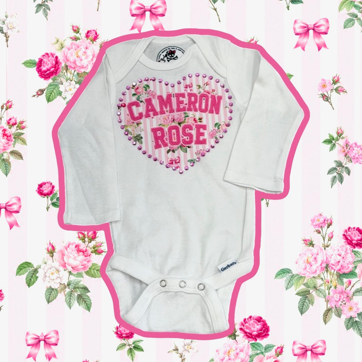 Floral & Bow Heart Bodysuit