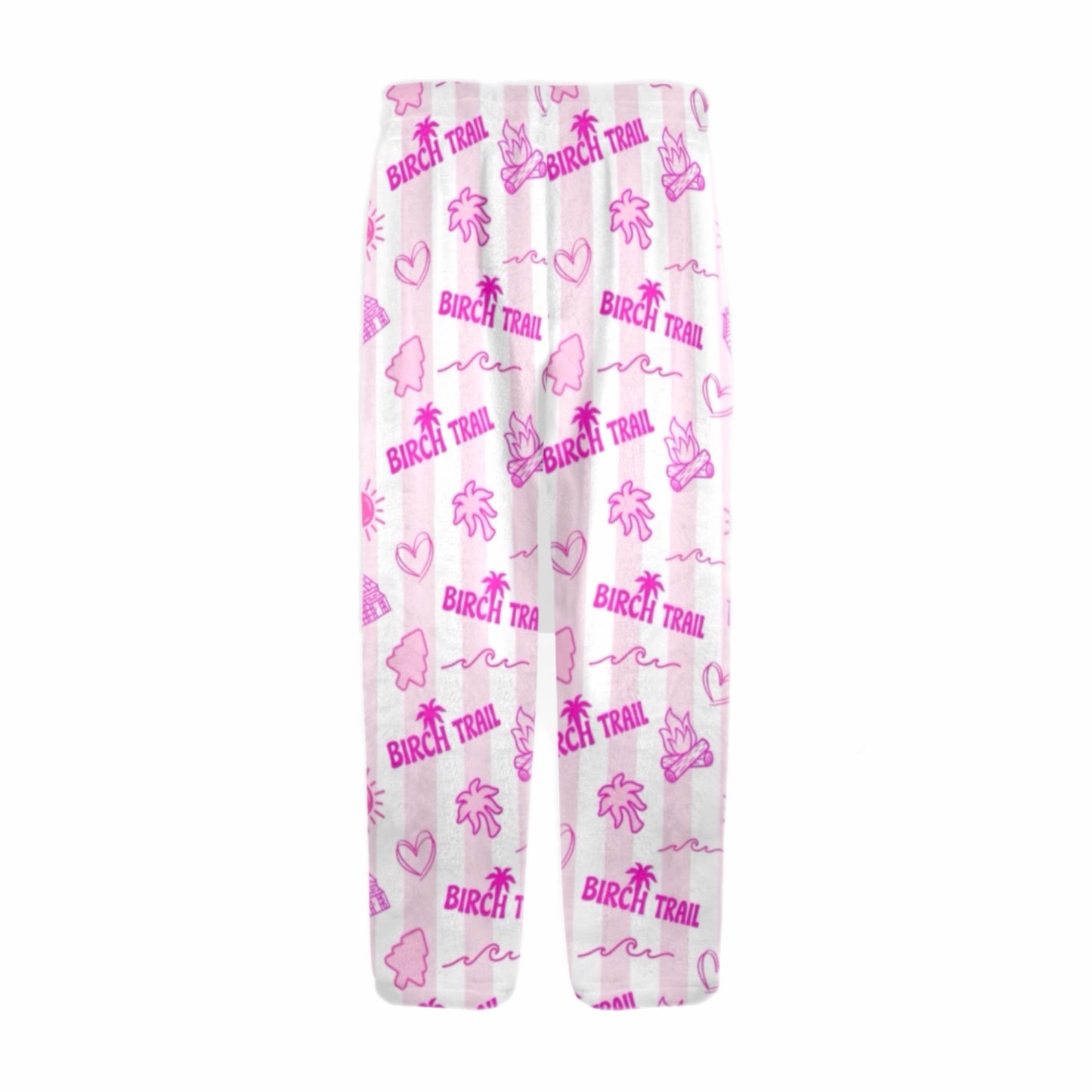 Birch Trail Pink Palm Fleece Pants