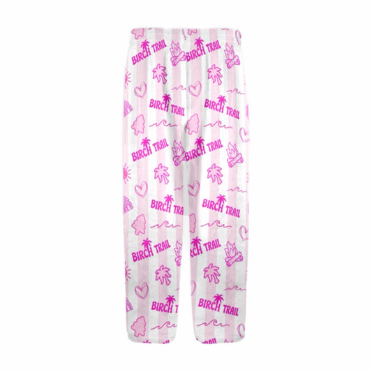 Birch Trail Pink Palm Fleece Pants