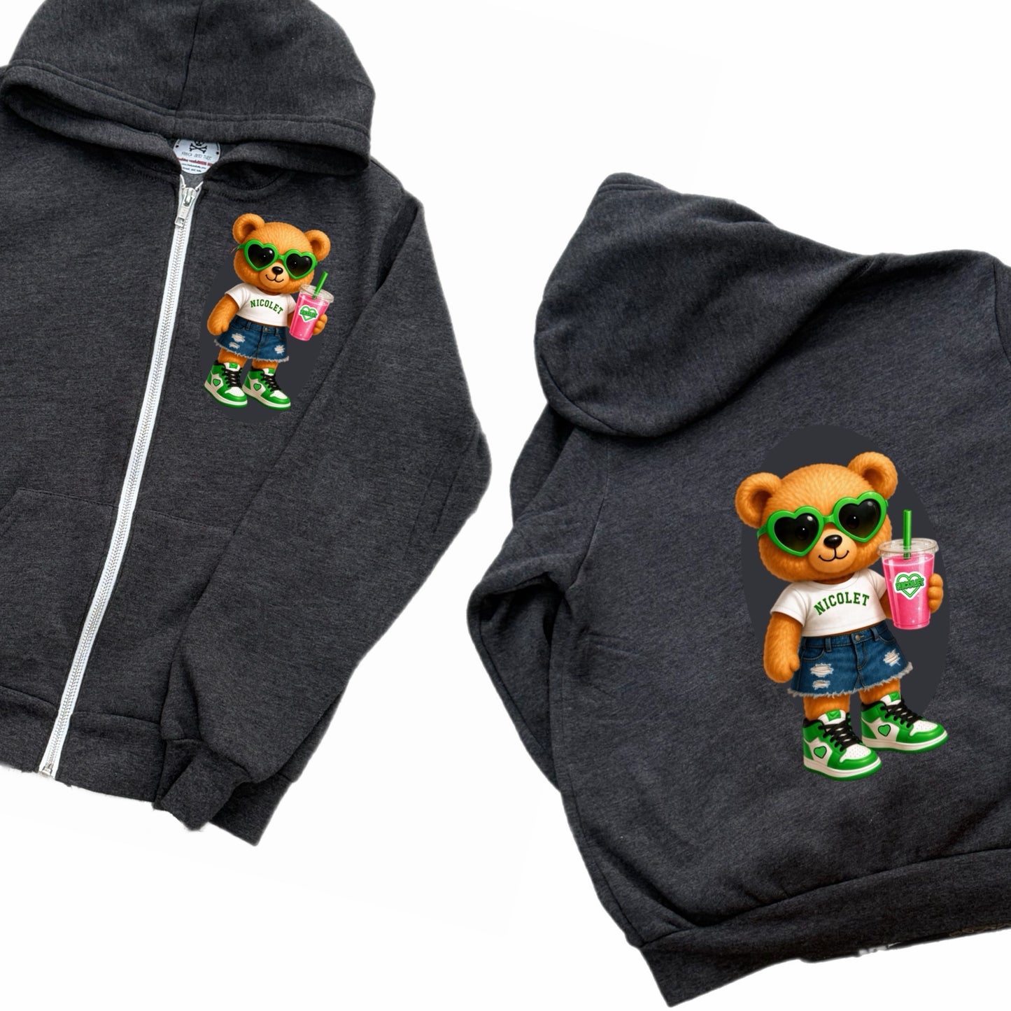 Nicolet bear zip hoodie