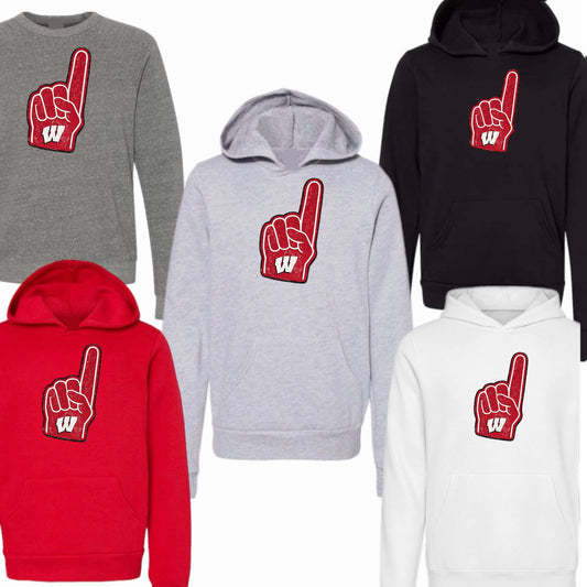 Vintage Wisconsin Foam Finger Sweatshirt