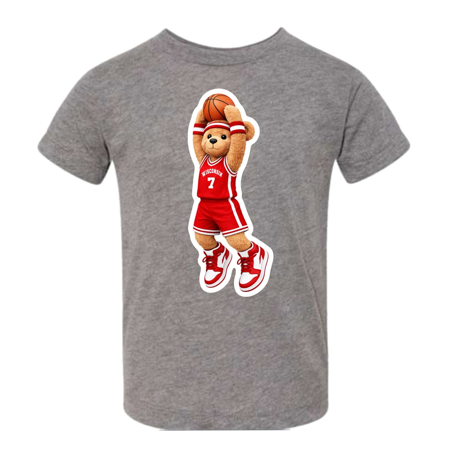 Wisconsin basketball bear tee