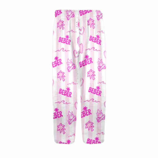 Beber Pink Palm Fleece Pants