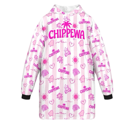 Chippewa "Pink Palm" Blanket Hoodie