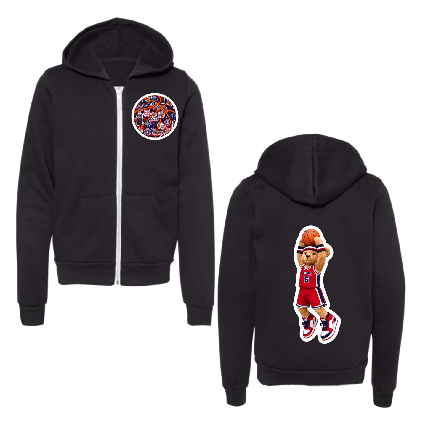 Arizona basketball zip hoodie