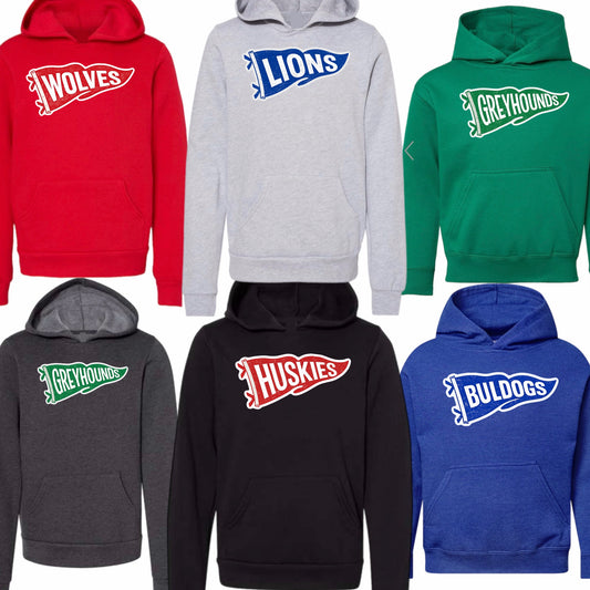 Boys school flag hoodie