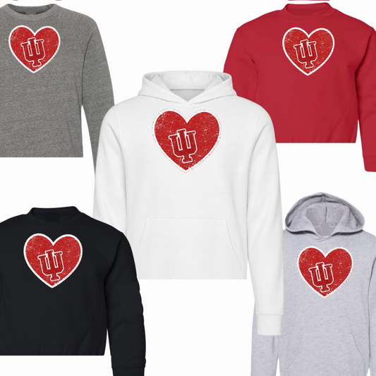 Vintage Indiana Logo Heart Sweatshirt