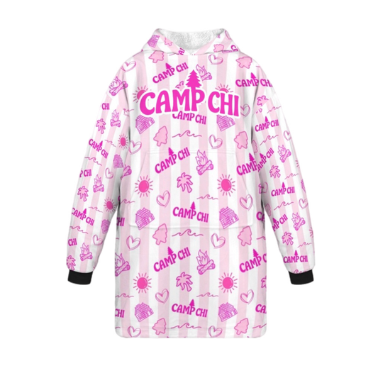Camp Chi "Pink Palm" Blanket Hoodie