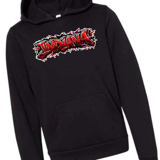 Indiana graffiti pullover hoodie