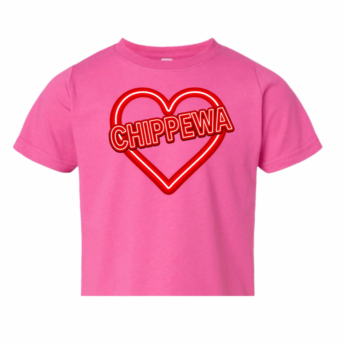 Chippewa neon heart tee