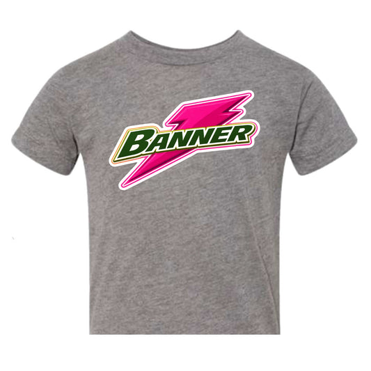 Banner girls pink bolt tee