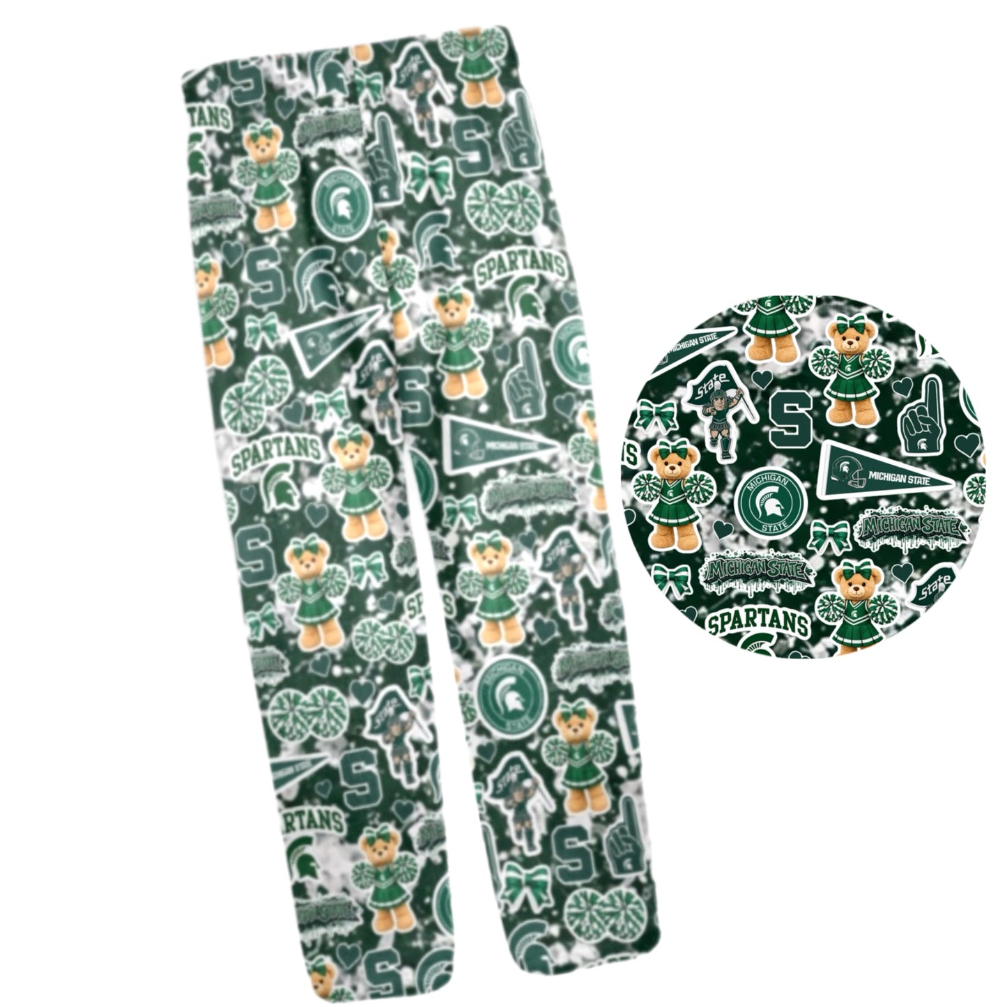 GIRLS Michigan Spartans fleece pants