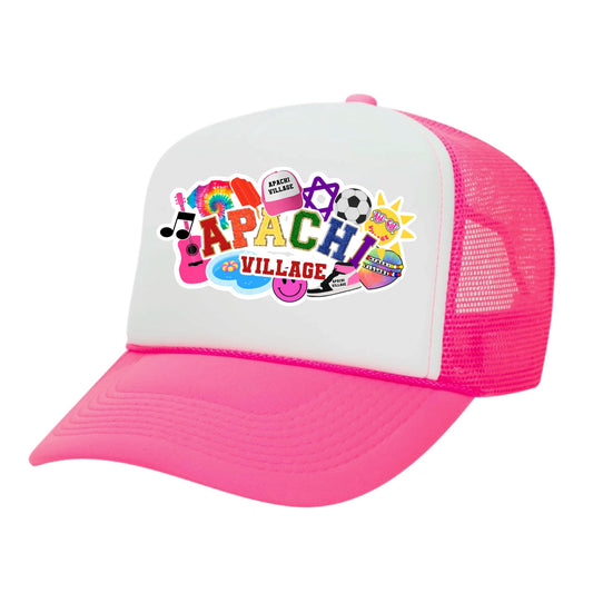 APACHI Village girls collage trucker hat