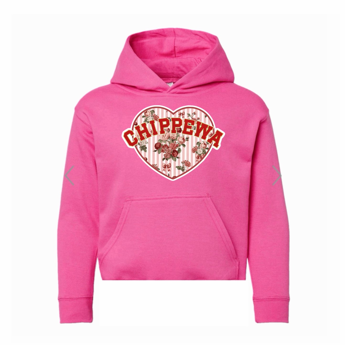 Chippewa floral heart hoodie