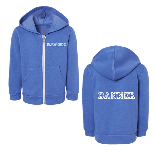 BANNER Boys varsity zip hoodie