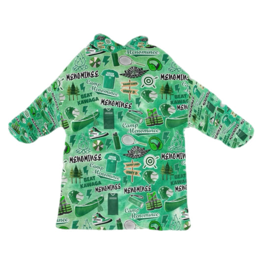 Menominee boys/mens fleece blanket hoodie