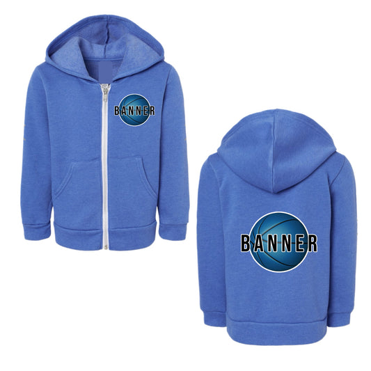 BANNER Boys basketball zip hoodie