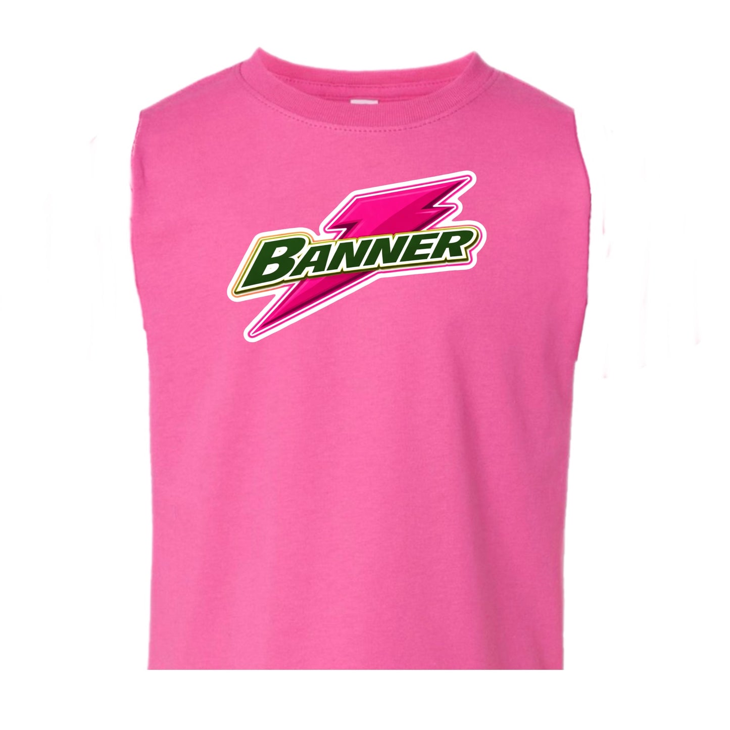 Banner girls pink bolt tank