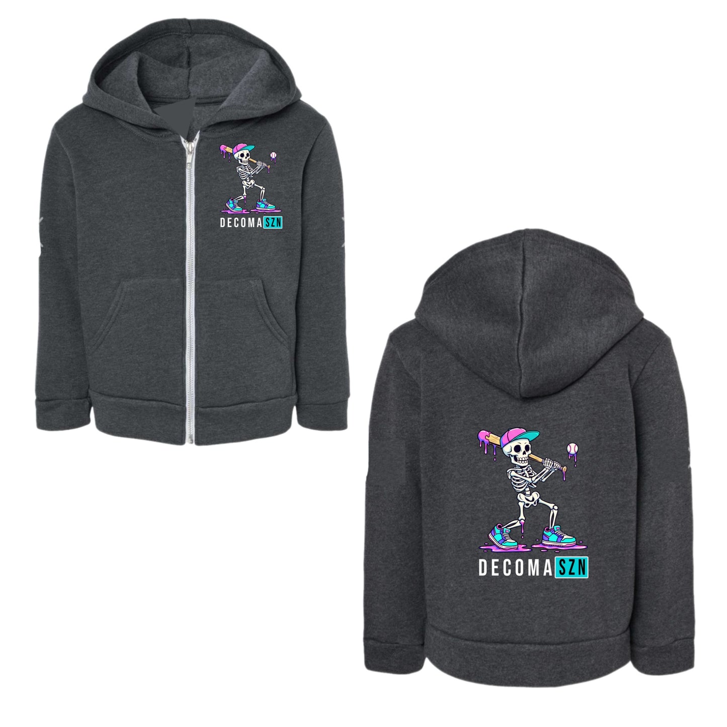 DECOMA skeleton baseball hoodie