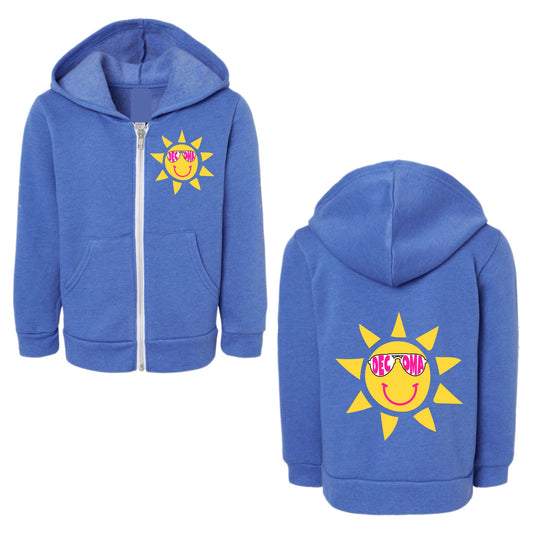 Decoma girls sunshine zip hoodie
