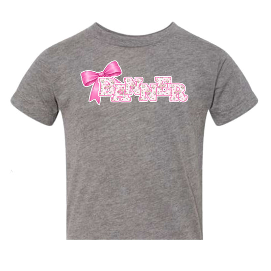 Banner girls bow tee