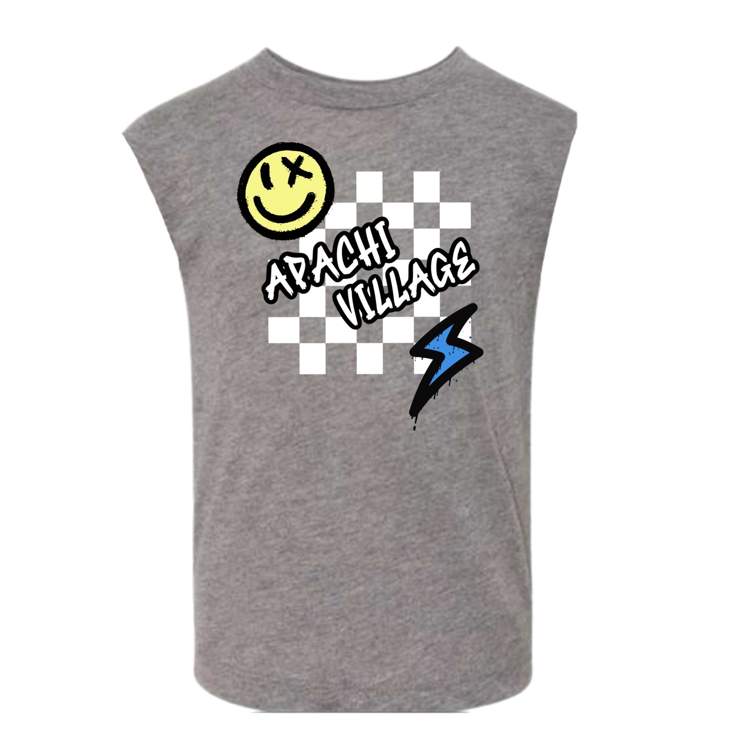 APACHI/ APACHI VILLAGE  boys checkered tank