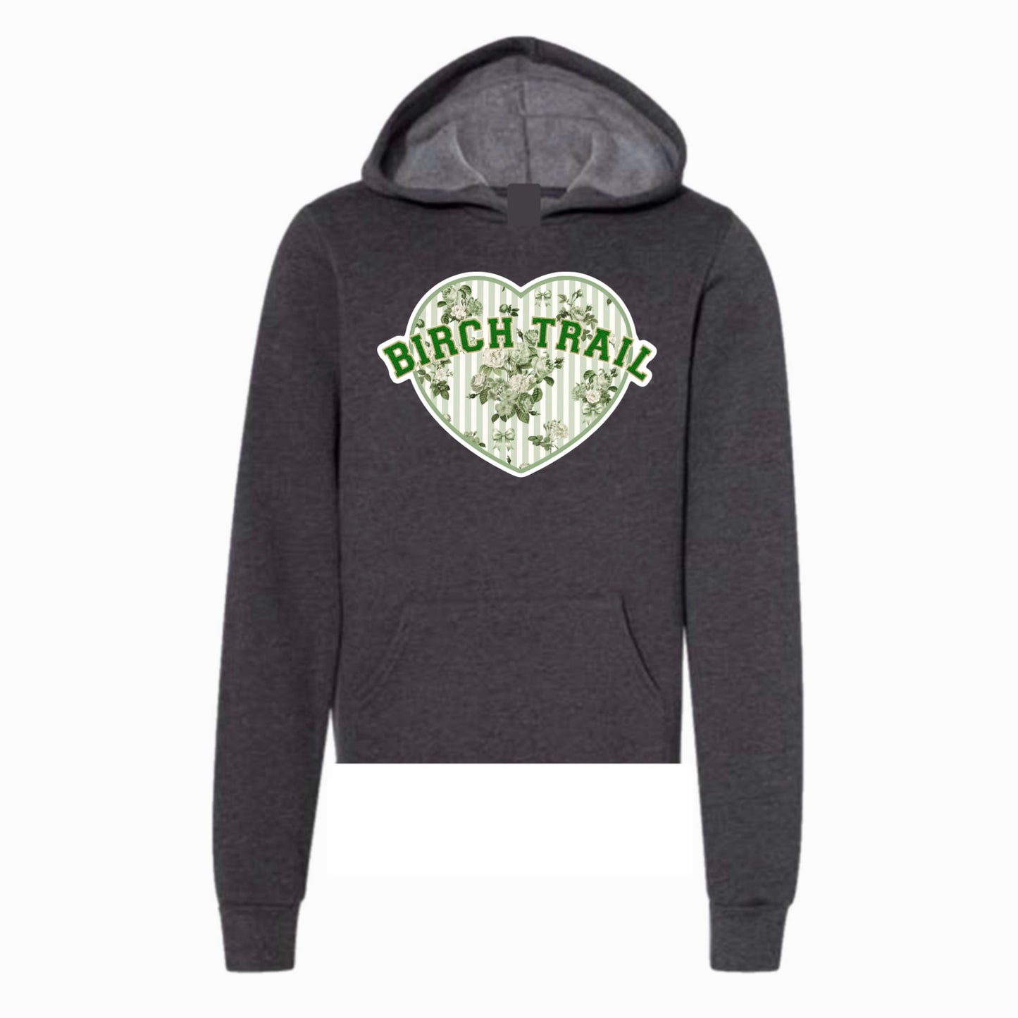 Birch Trail floral heart hoodie