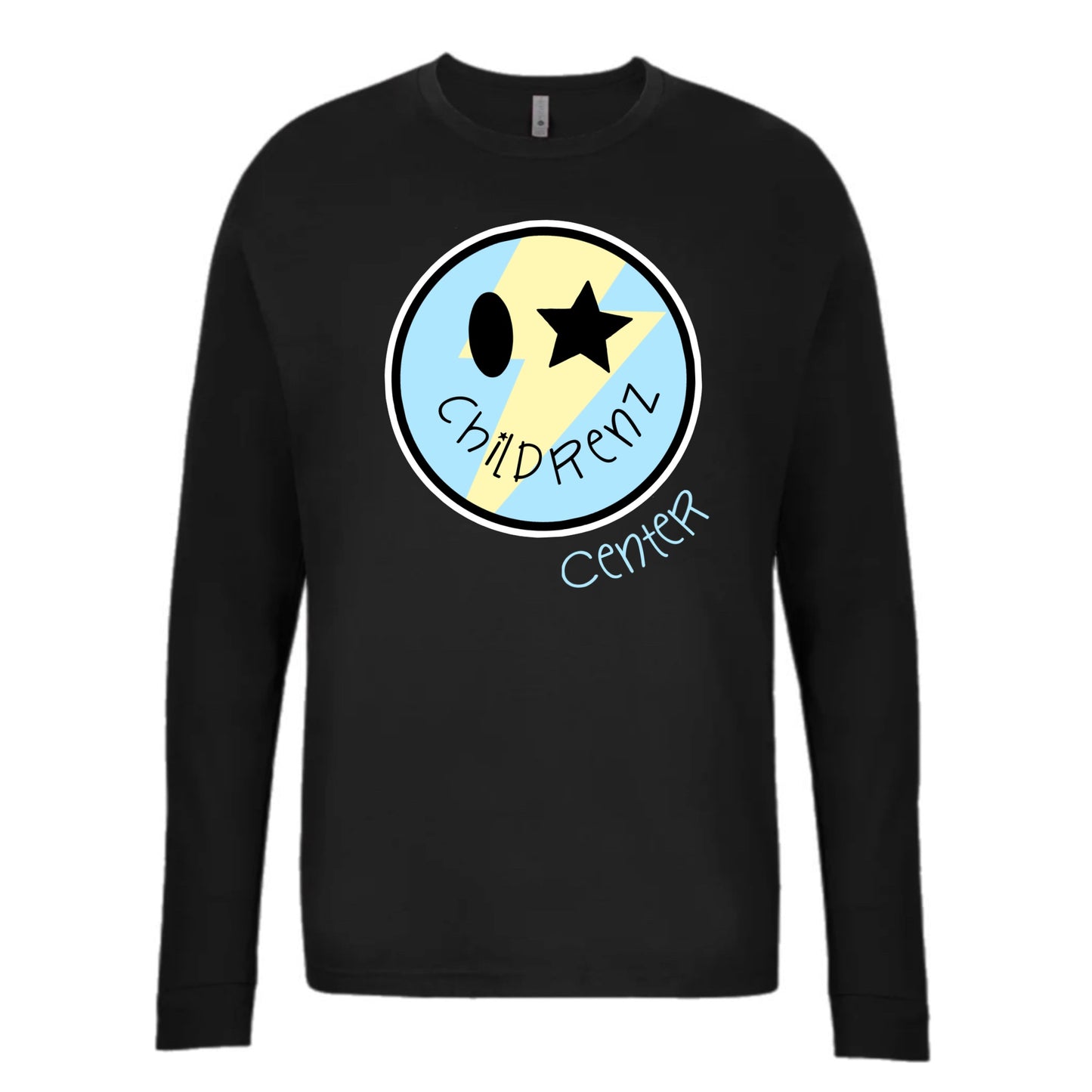 Adult Long sleeve Childrenz Center bolt emoji tee