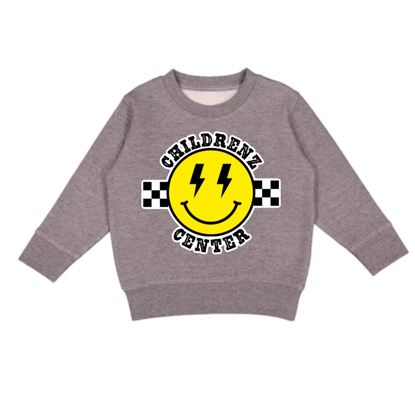 Childrenz center bolt emoji crewneck