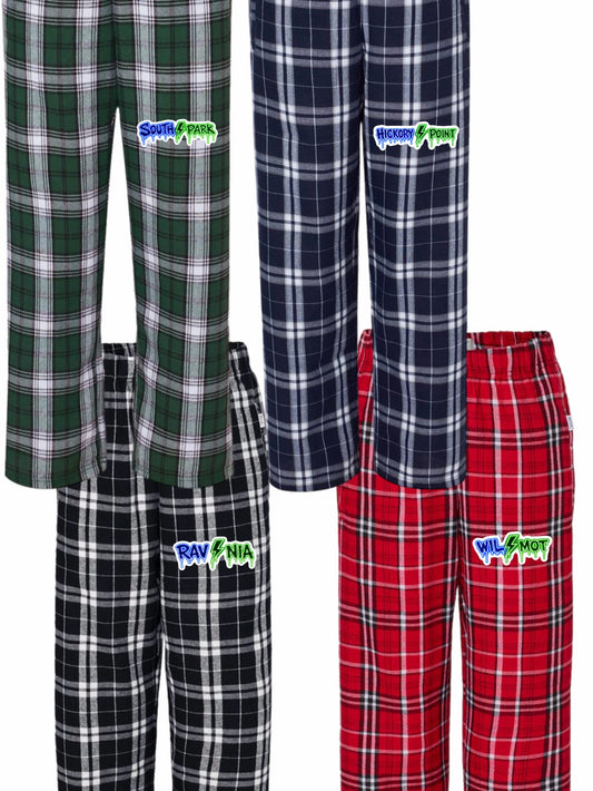 Boys neon logo flannel pants