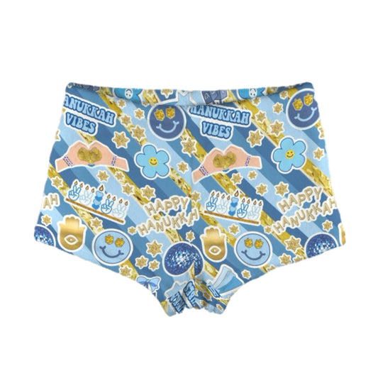 Disco Hanukkah girls/womens fleece shorts