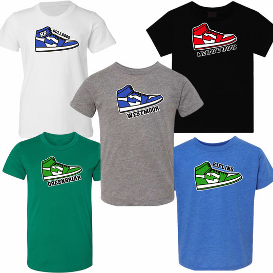 Boys gym shoe tee