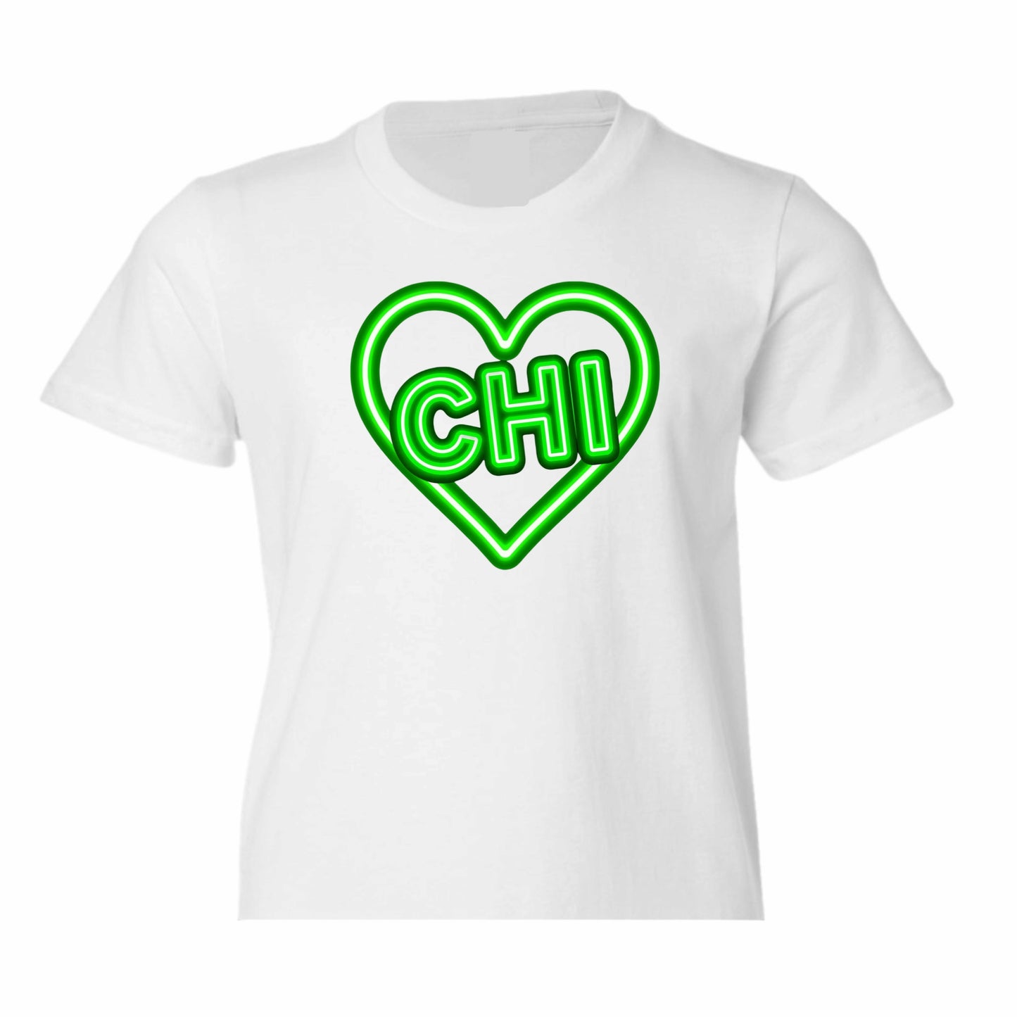 Camp Chi neon sign tee