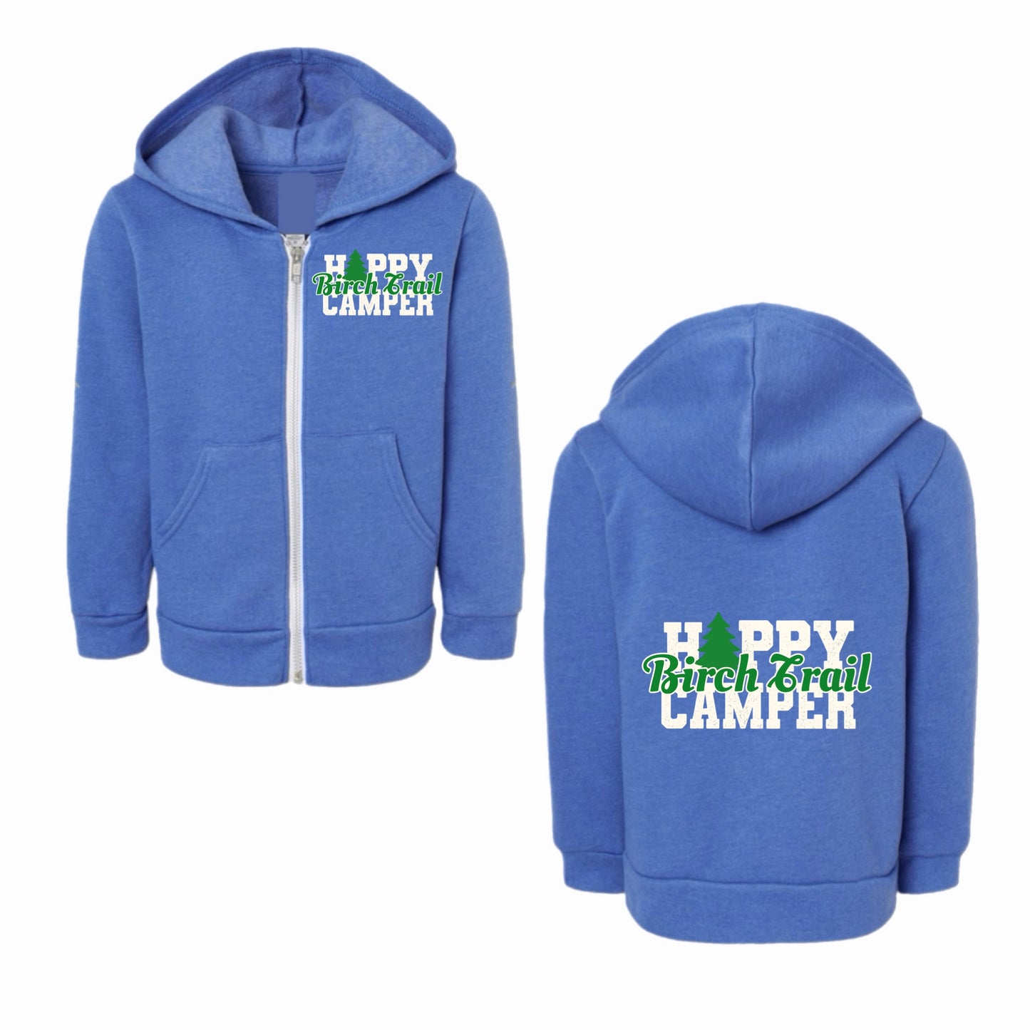 Birch Trail happy camper zip hoodie